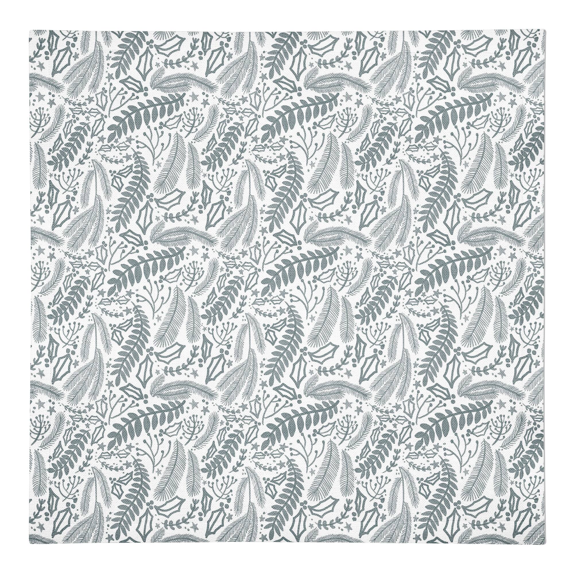 Green Winter Pattern 10" x 10" Cotton Twill Napkin